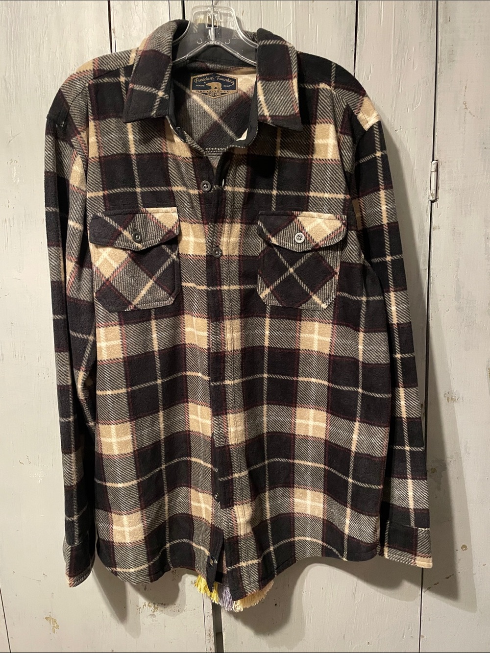 Freedom Foundry Black and Cream Plaid Button-Down Shirt